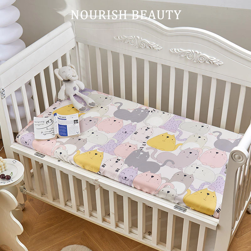 Lençol de cama de bebê 100 seda amoreira lençol de cama de bebê lençol de cama de bebê engrossado
