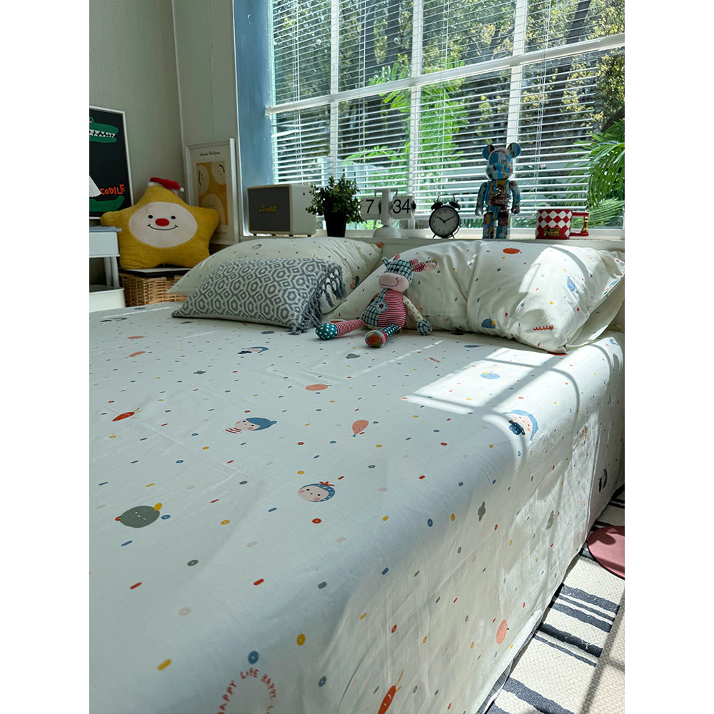 Cama de algodão puro para meninas, desenho animado, peça única, 1.2 cama, 1.8M, cama de casal, novo produto