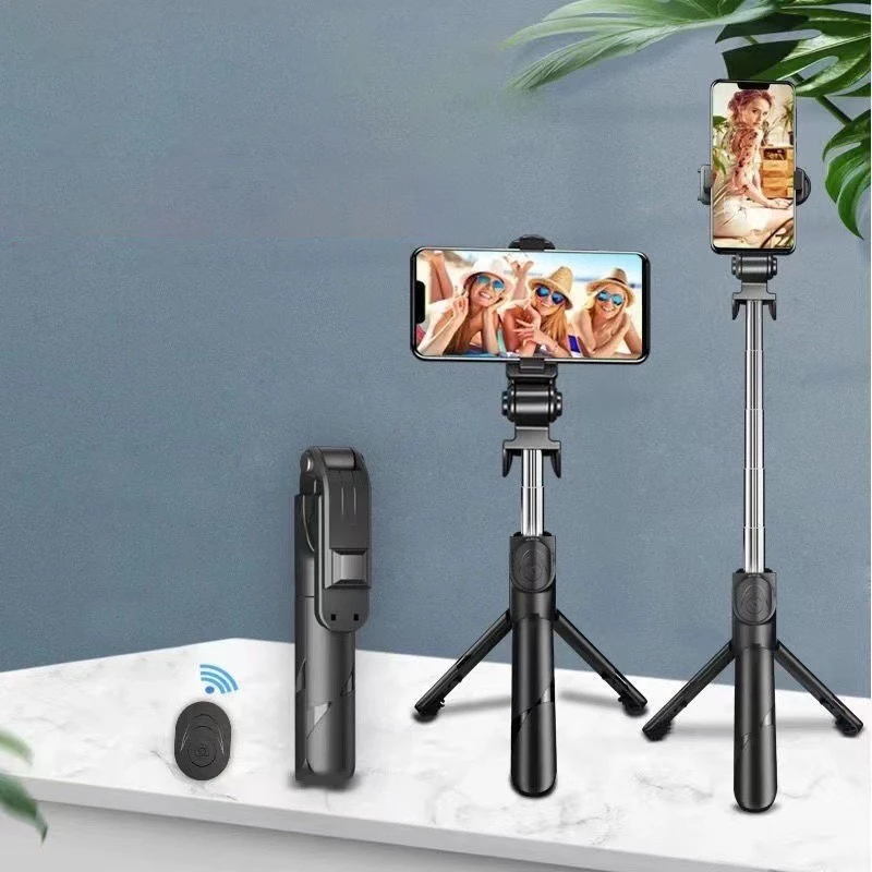 Bastão de selfie com tripé e controle Bluetooth