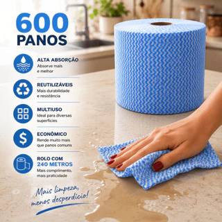 Pano Multiuso Limpeza Perfex Picotado 600 Panos Reutilizável Alta Absorção Panos Grande Pr