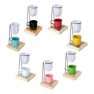 Kit Café Gourmet Refil De Pano C/ Caneca 90 Ml Coador Mini