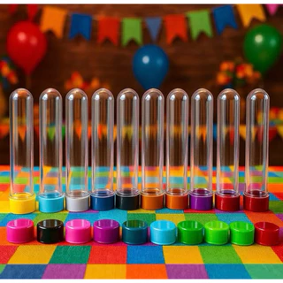 Tubete Lembrancinha 13cm Acrílico - Para Decoração, Festa De Criança, Porta Temperos kit 1