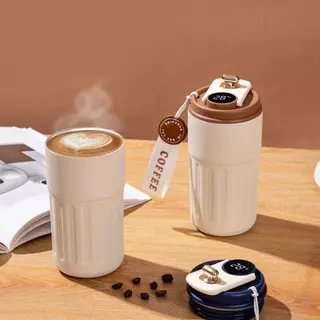 Garrafa Térmica de Água 420ml com Display de Temperatura - Copo Café de Aço Inoxidável Por