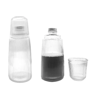 Moringa De Vidro 500ml Com Copo De 145ml Para Água Whisky